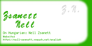 zsanett nell business card